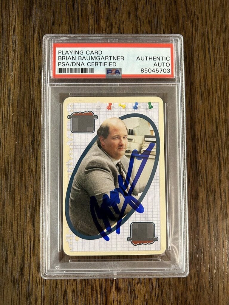 BRIAN BAUMGARTNER SIGNED ‘THE OFFICE’ UNO CARD AUTOGRAPHED PSA ‘KEVIN MALONE’
 COLLECTIBLE MEMORABILIA