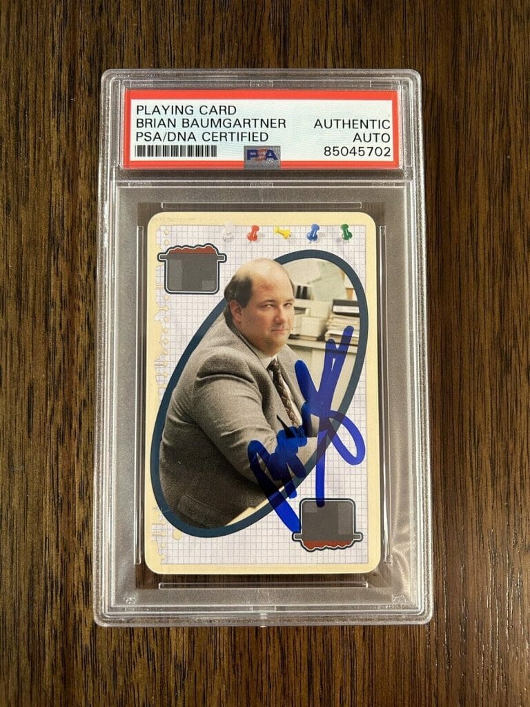BRIAN BAUMGARTNER SIGNED ‘THE OFFICE’ UNO CARD AUTOGRAPHED PSA ‘KEVIN MALONE’
 COLLECTIBLE MEMORABILIA