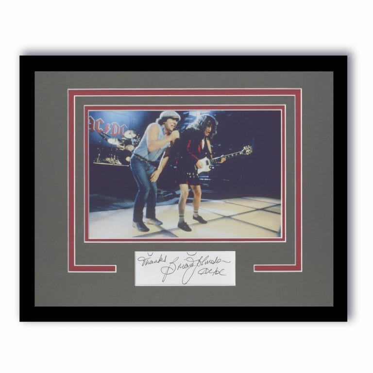 BRIAN JOHNSON “AC/DC” FRONTMAN AUTOGRAPH SIGNED CUSTOM FRAMED 11×14 DISPLAY ACOA
COLLECTIBLE MEMORABILIA
