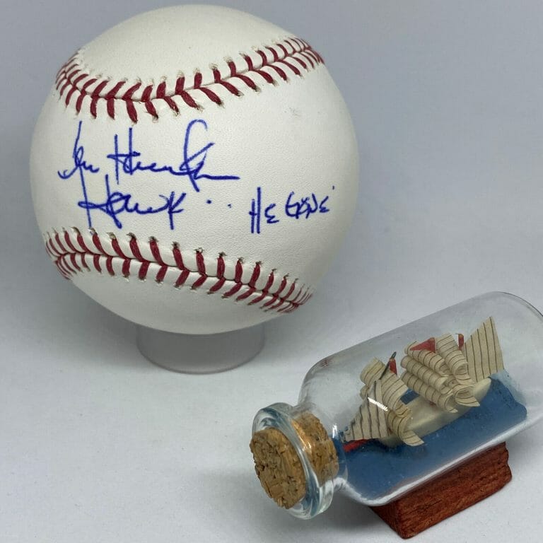 BROADCASTER KEN HAWK HARRELSON SIGNED RAWLINGS OML BASEBALL JSA COA HOF A2418
 COLLECTIBLE MEMORABILIA