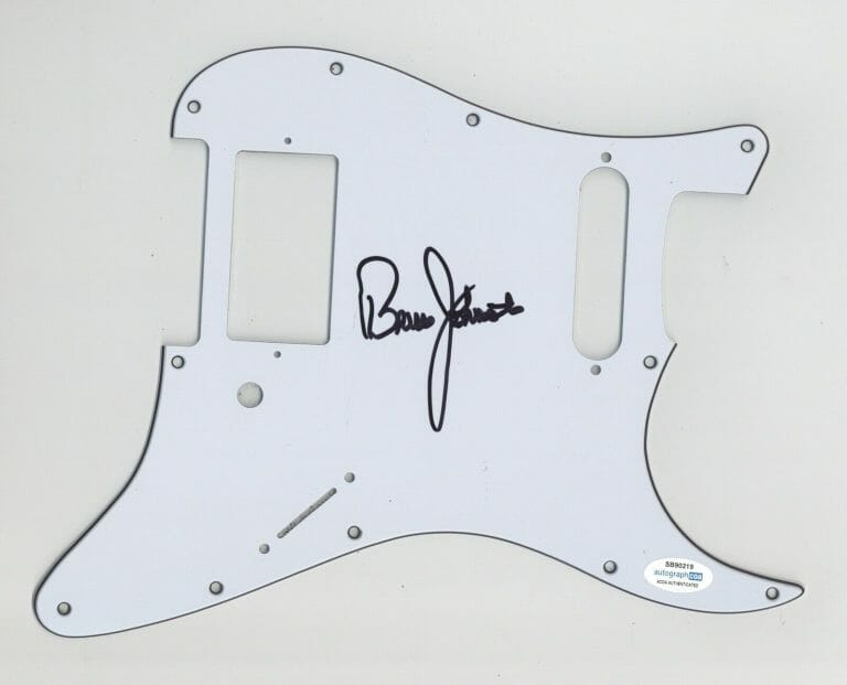 BRUCE JOHNSTON BEACH BOYS SIGNED AUTOGRAPH STRAT GUITAR PICKGUARD ACOA ELECTRIC
 COLLECTIBLE MEMORABILIA