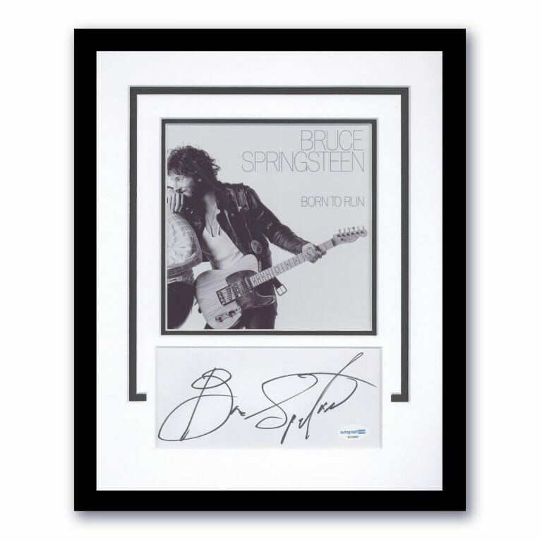 BRUCE SPRINGSTEEN “BORN TO RUN” AUTOGRAPH SIGNED PHOTO FRAMED 11×14 DISPLAY B
 COLLECTIBLE MEMORABILIA