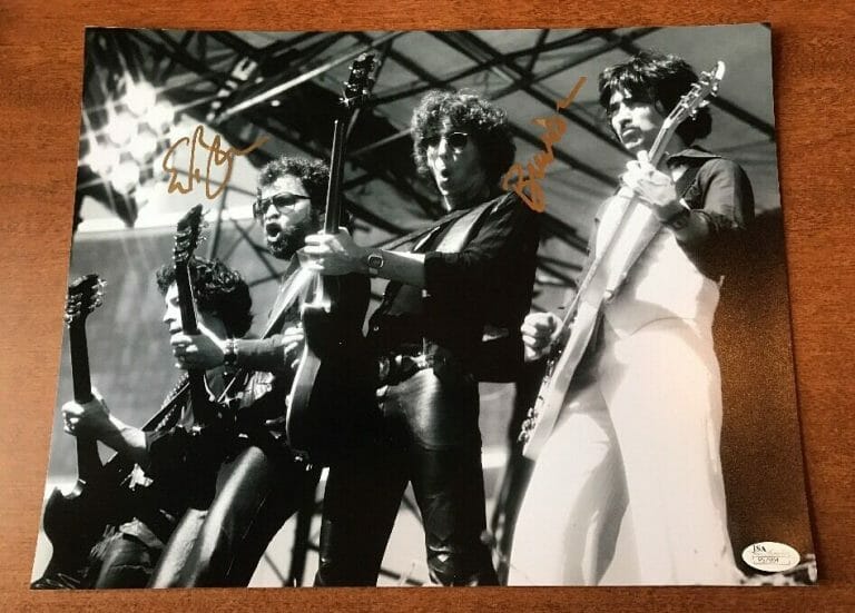 BUCK DHARMA + ERIC BLOOM BLUE OYSTER CULT SIGNED 11×14 JSA COA
 COLLECTIBLE MEMORABILIA