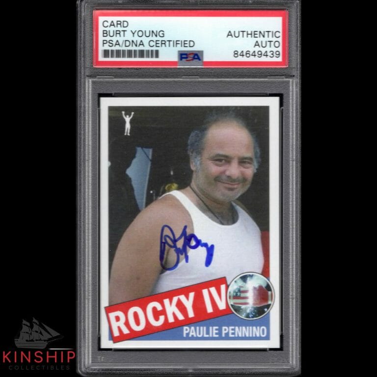 BURT YOUNG SIGNED ROCKY IV TRADING CARD PSA DNA SLABBED AUTO STALLONE C1165
 COLLECTIBLE MEMORABILIA