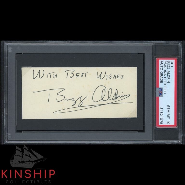 BUZZ ALDRIN SIGNED CUT PSA DNA SLABBED AUTO 10 APOLLO 11 SPACE ASTRONAUT C1273
 COLLECTIBLE MEMORABILIA