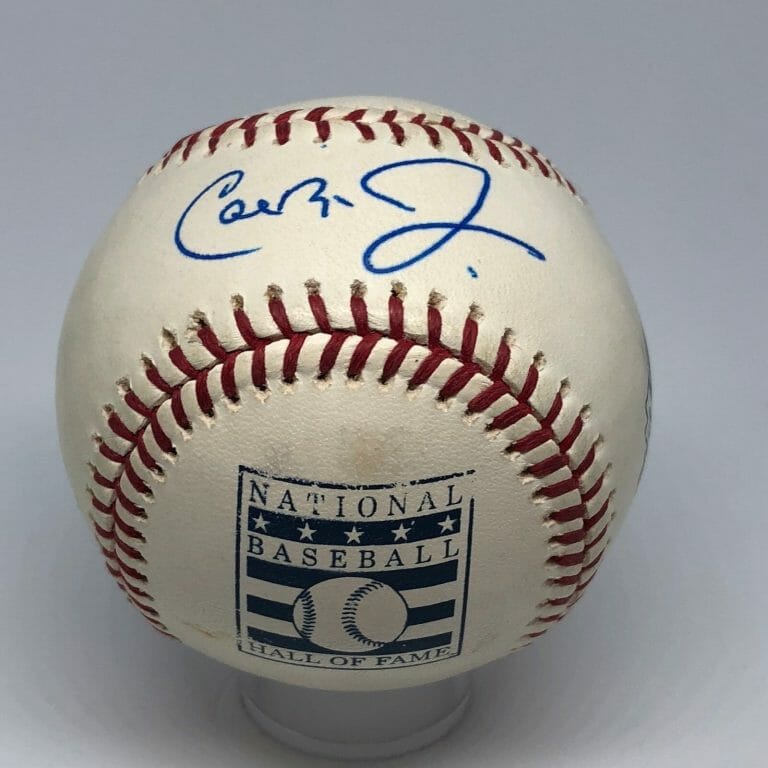 CAL RIPKEN JR SIGNED RAWLINGS HOF COMMEMORATIVE LOGO BASEBALL JSA RARE A113
 COLLECTIBLE MEMORABILIA