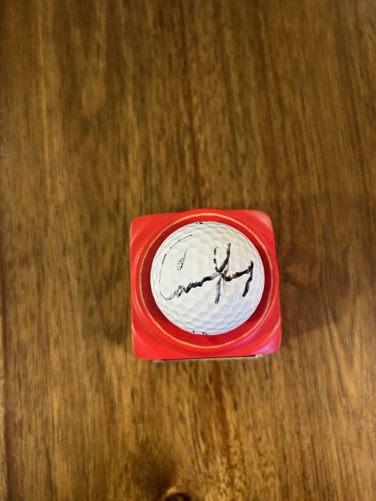 CAMERON YOUNG SIGNED AUTOGRAPH TITLEIST GOLF BALL PGA TOUR CAM PROOF
 COLLECTIBLE MEMORABILIA