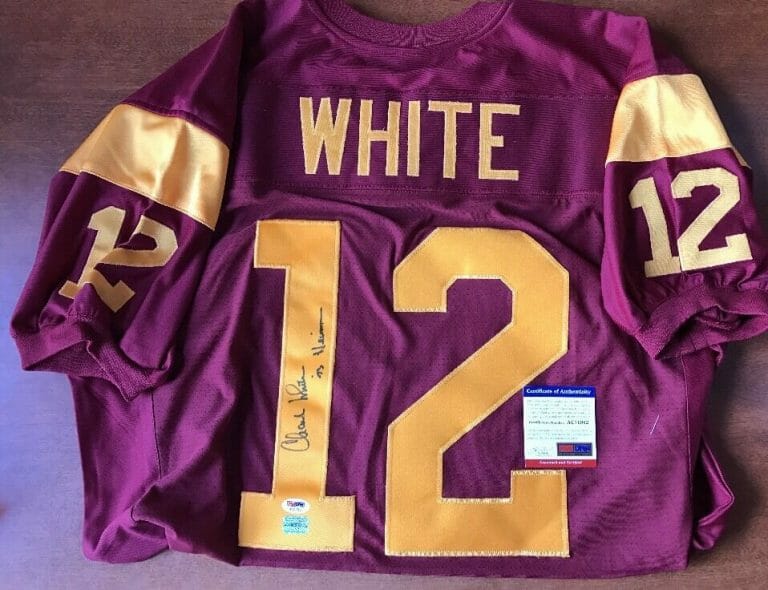 CHARLES WHITE ’79 HEISMAN USC TROJANS SIGNED AUTO JERSEY PSA/DNA COA
 COLLECTIBLE MEMORABILIA