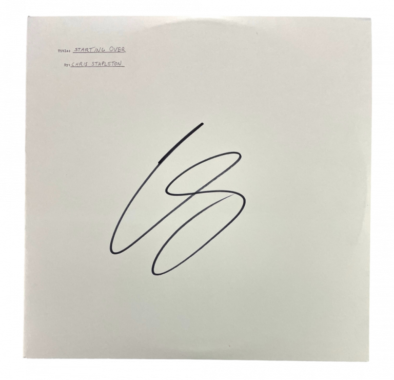 CHRIS STAPLETON SIGNED AUTOGRAPH ALBUM VINYL RECORD STARTING OVER W/ JSA COA
 COLLECTIBLE MEMORABILIA