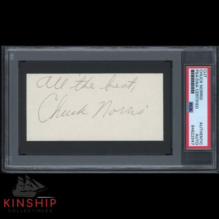 CHUCK NORRIS SIGNED INSCRIBED CUT PSA DNA SLABBED AUTO ACTOR RARE C1644
 COLLECTIBLE MEMORABILIA