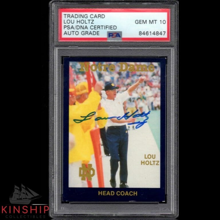 COACH LOU HOLTZ SIGNED 1988 ROOKIE CARD PSADNA FOOTBALL AUTO 10 NOTRE DAME C1005
 COLLECTIBLE MEMORABILIA