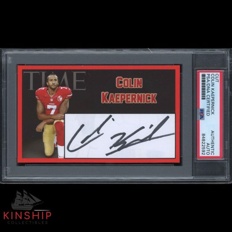 COLIN KAEPERNICK SIGNED 3×5 CUSTOM CARD CUT PSA DNA SLABBED FOOTBALL AUTO C1785
 COLLECTIBLE MEMORABILIA