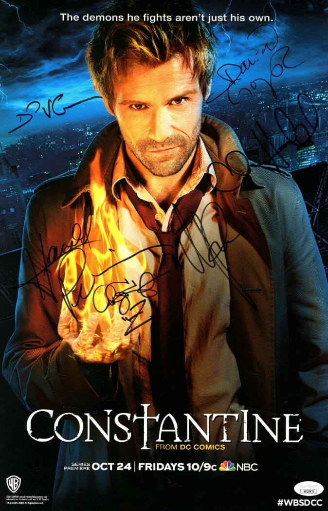 Constantine Cast Signed Autographed 11X17 Poster 6 Autos Halford JSA