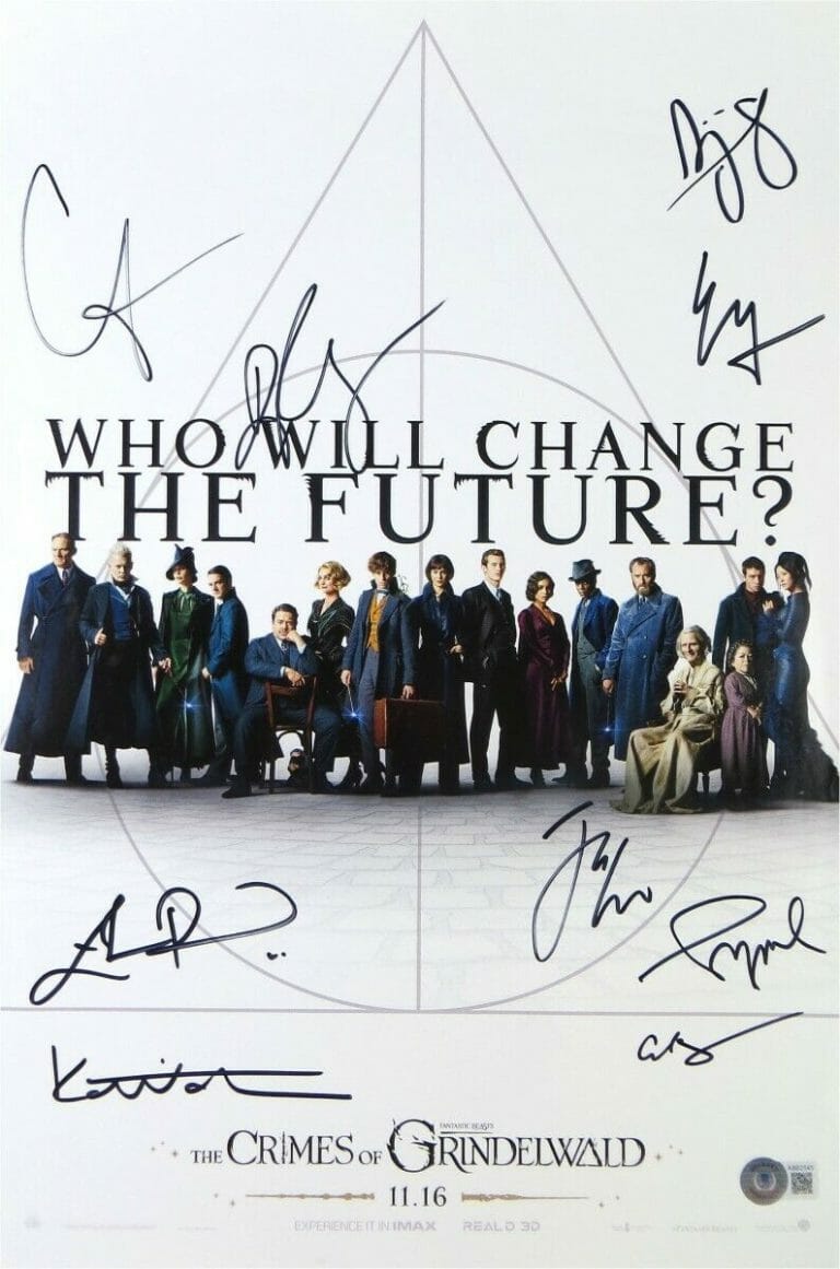 CRIMES OF GRINDELWALD CAST SIGNED AUTOGRAPHED POSTER REDMAYNE LAW KRAVITZ BAS
 COLLECTIBLE MEMORABILIA