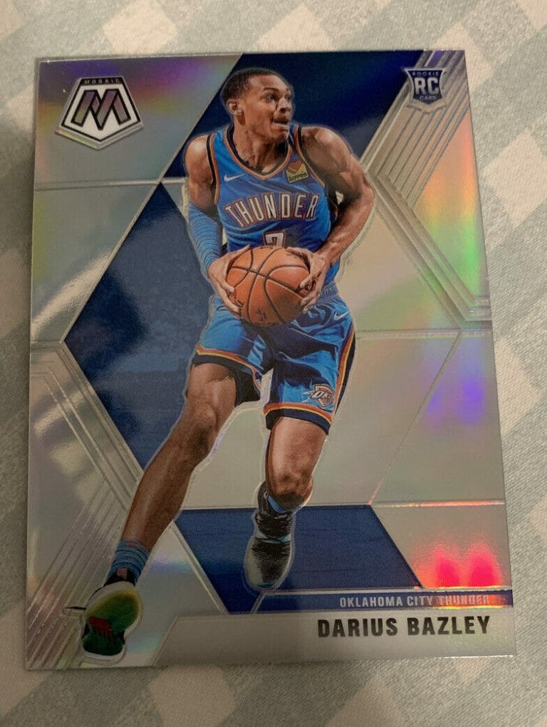DARIUS BAZLEY 2019-20 PANINI MOSAIC SILVER PRIZM REFRACTOR ROOKIE RC OKC THUNDER
 COLLECTIBLE MEMORABILIA