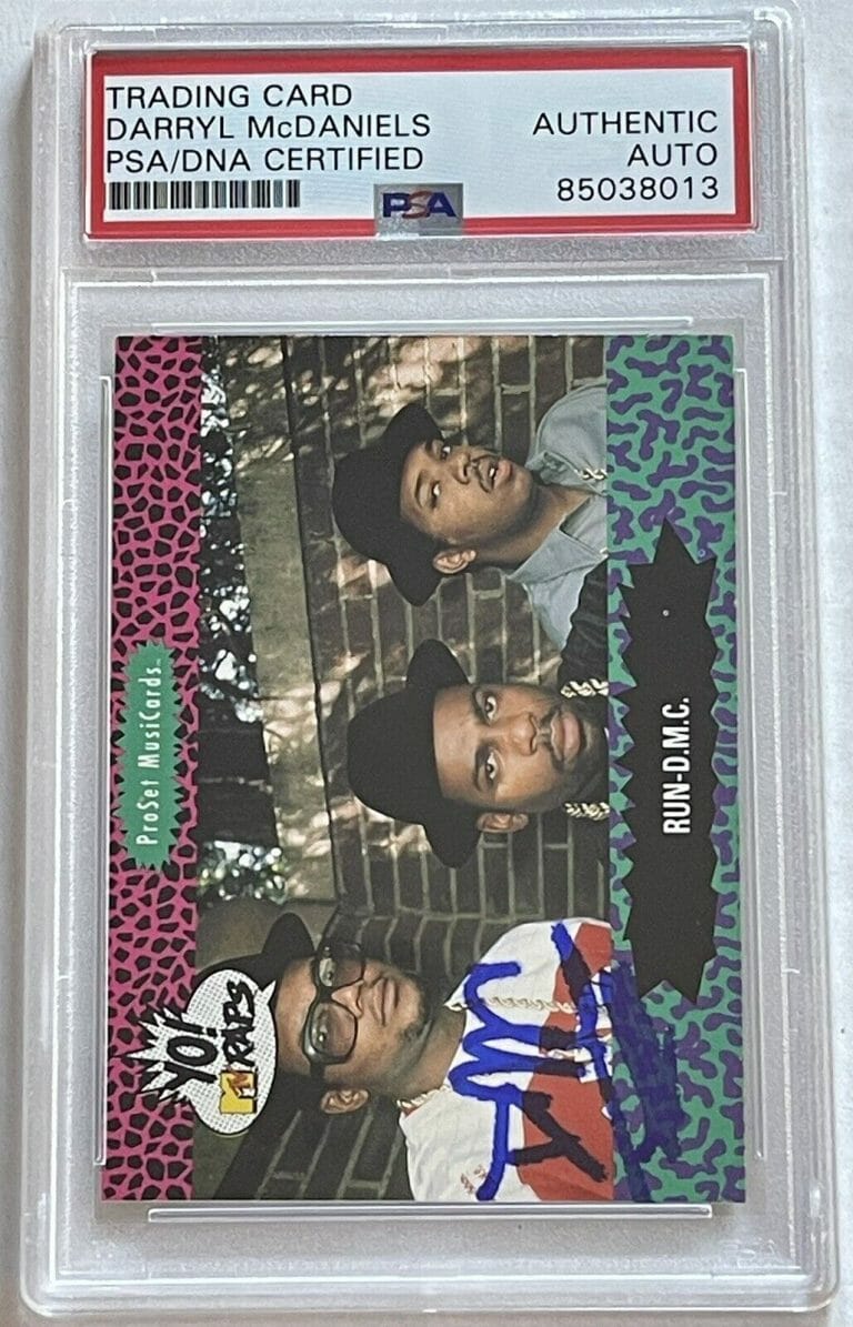 DARRYL MCDANIELS SIGNED AUTOGRAPHED 1991 PRO SET RAP CARD RUN DMC PSA/DNA SLAB
 COLLECTIBLE MEMORABILIA