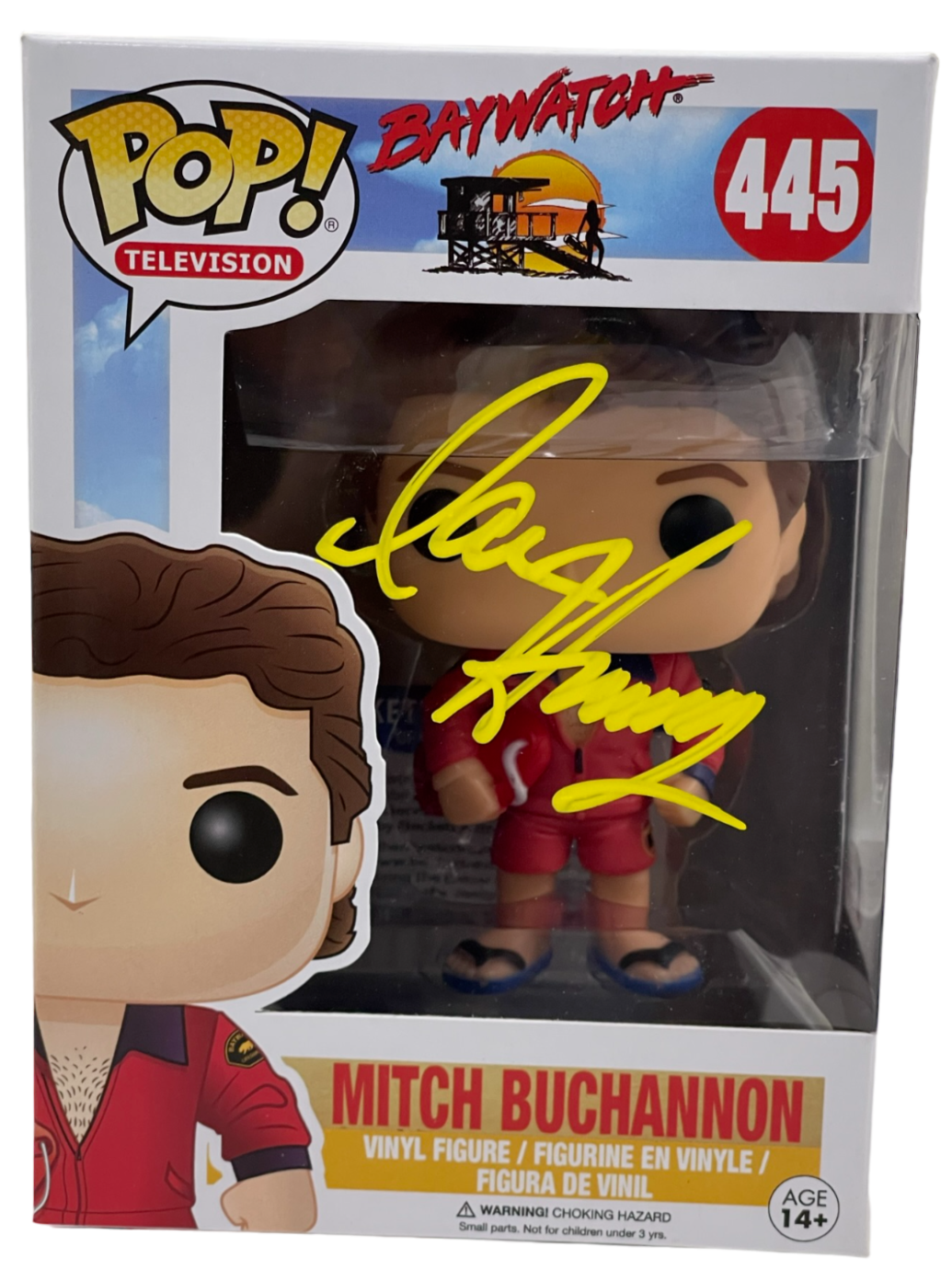 DAVID HASSELHOFF SIGNED MITCH BUCHANNON FUNKO BAYWATCH AUTOGRAPH BECKETT Opens In A New