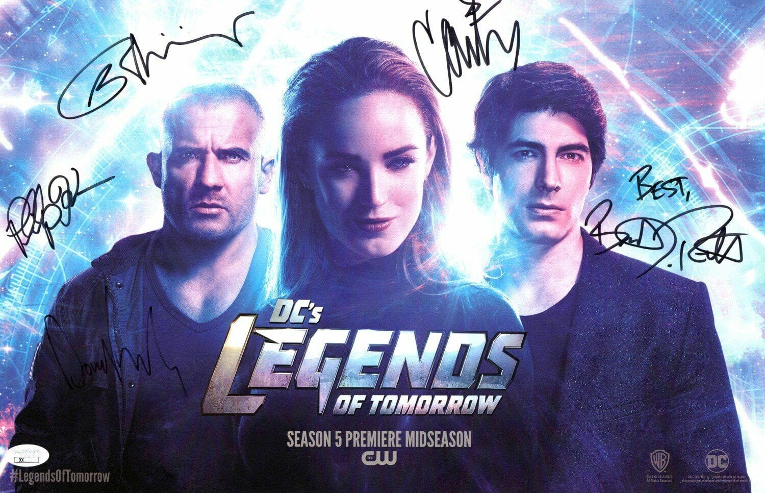 DC Legends of Tomorrow Multi Signed 11X17 Poster 5 Autos Routh Lotz JSA
Opens in a new window or tab