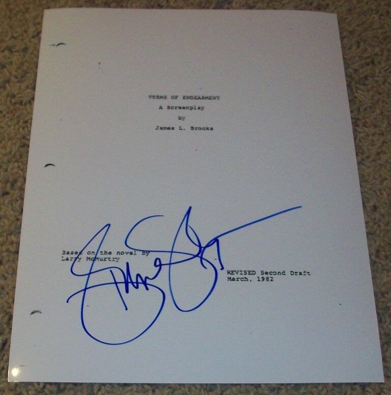 DEBRA WINGER SIGNED AUTOGRAPH TERMS OF ENDEARMENT 150 PAGE SCRIPT W/PROOF
 COLLECTIBLE MEMORABILIA