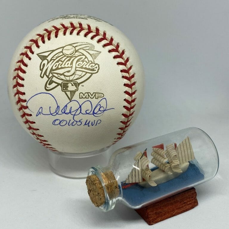 DEREK JETER SIGNED RAWLINGS WS MVP LOGO BASEBALL MLB HOLO INSCRIBED HOF A2234
 COLLECTIBLE MEMORABILIA
