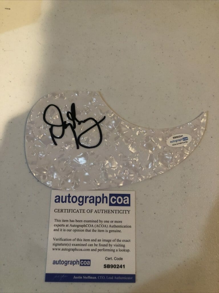 DOUG GRAY MARSHALL TUCKER BAND SIGNED AUTOGRAPH ACOUSTIC GUITAR PICKGUARD ACOA
 COLLECTIBLE MEMORABILIA