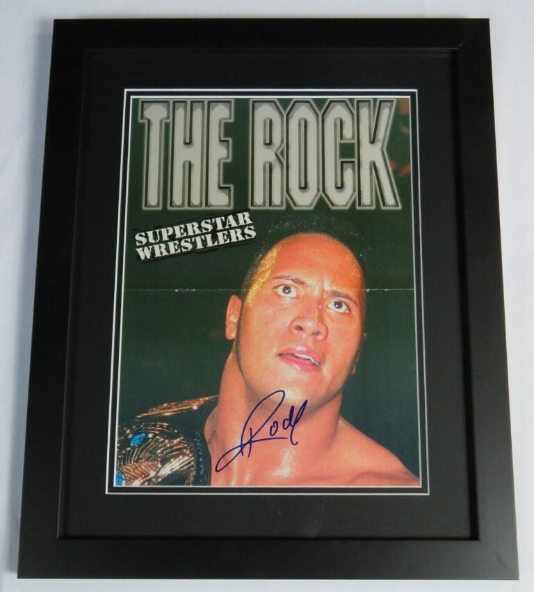 DWAYNE JOHNSON THE ROCK WWF WWE SIGNED AUTOGRAPH AUTO 16×20 POSTER DISPLAY JSA
 COLLECTIBLE MEMORABILIA
