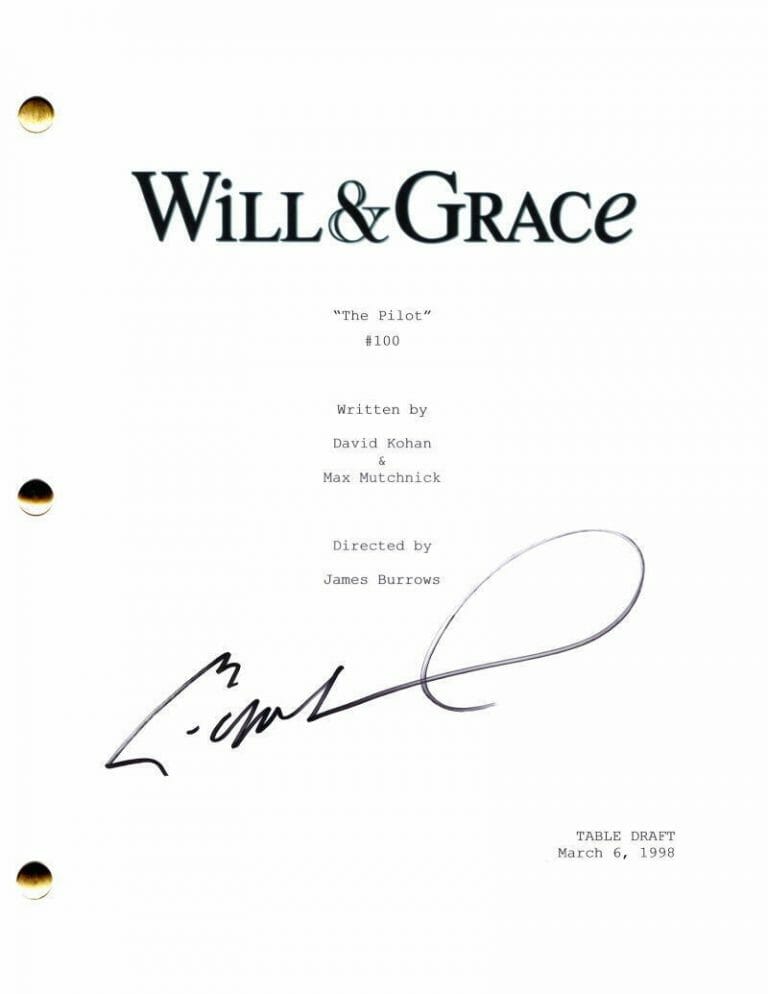 ERIC MCCORMACK SIGNED AUTOGRAPH WILL & GRACE FULL PILOT SCRIPT – WILL TRUMAN
 COLLECTIBLE MEMORABILIA