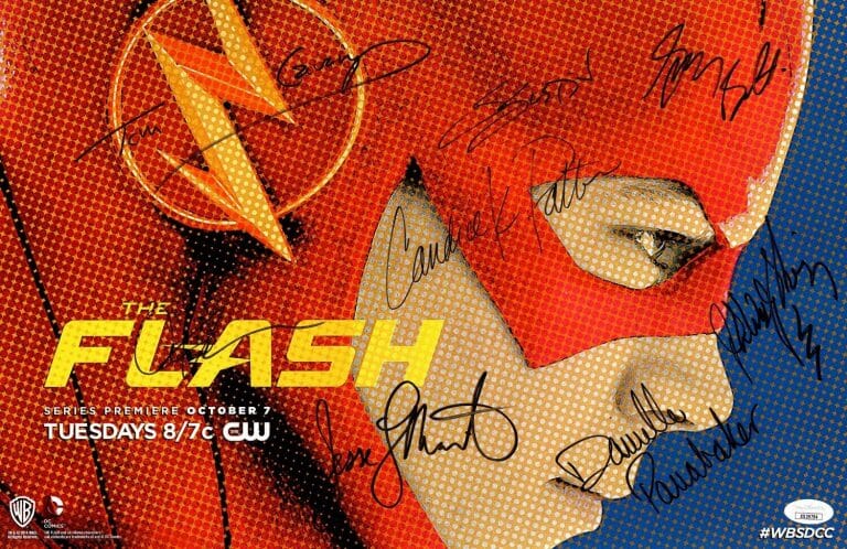 FLASH CAST SIGNED AUTOGRAPH 11X17 POSTER 8 AUTOS GUSTIN SHIPP MARTIN JSA XX29794
 COLLECTIBLE MEMORABILIA