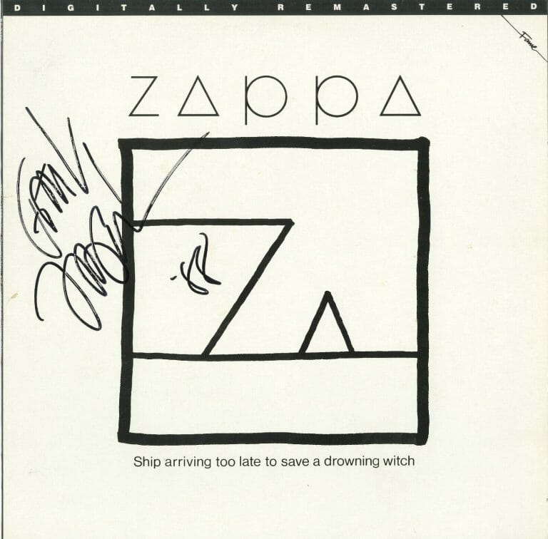 FRANK ZAPPA SIGNED RECORD ACOA SHIP ARRIVING TOO LATE TO SAVE A DROWNING WITCH
 COLLECTIBLE MEMORABILIA