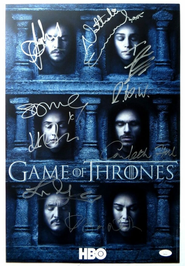 GAME OF THRONES MULTI SIGNED AUTOGRAPHED 13X20 POSTER 9 AUTOS TURNER JSA XX76035
 COLLECTIBLE MEMORABILIA