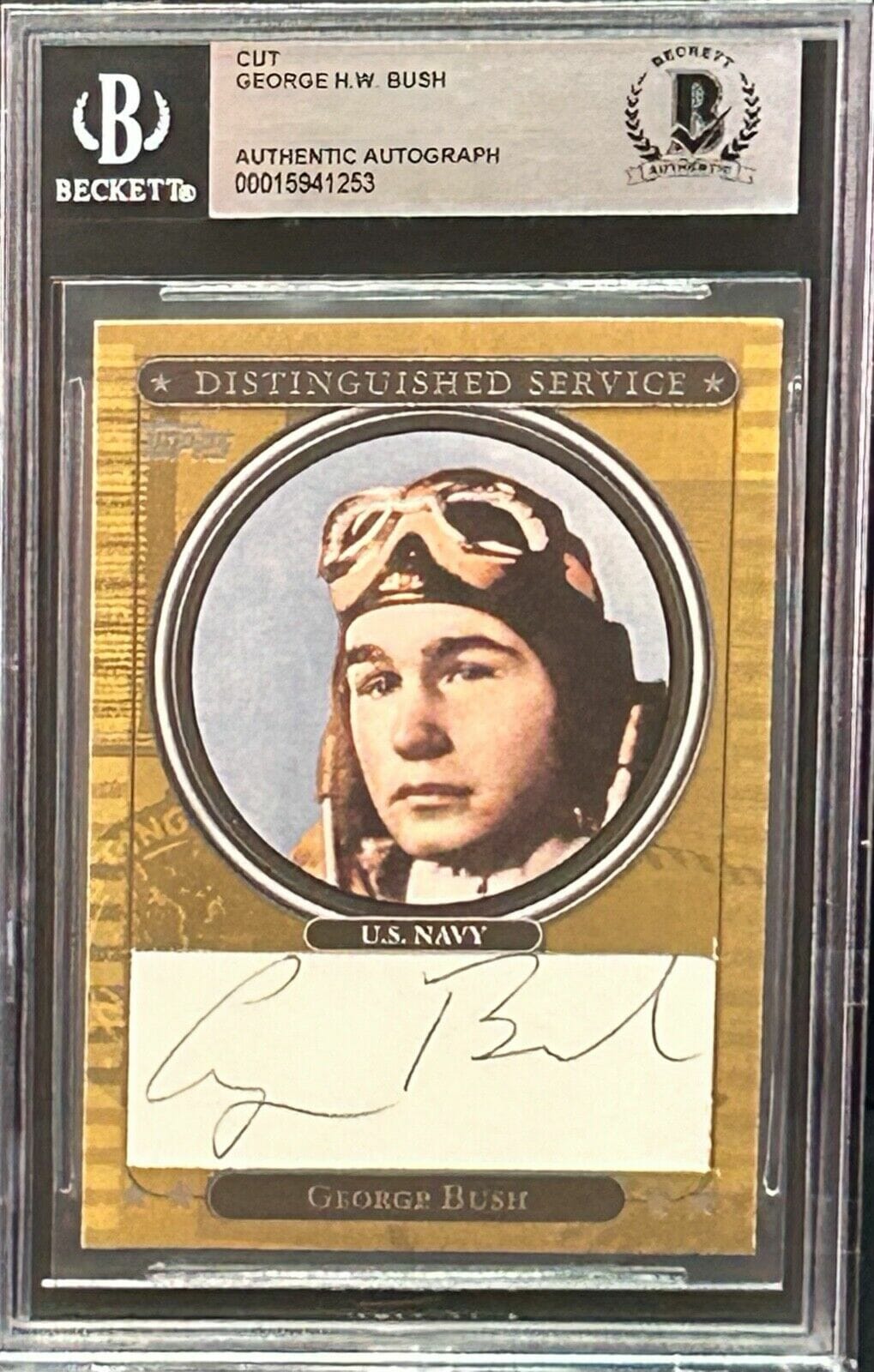 GEORGE HW BUSH Signed Autograph Encapsulated Navy Card BAS 41st US President
Opens in a new window or tab