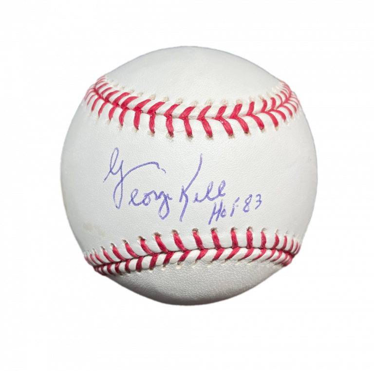 GEORGE KELL SIGNED AUTOGRAPH OMLB BASEBALL BALL W/ HOF 1983 *TONING* PSA COA
 COLLECTIBLE MEMORABILIA