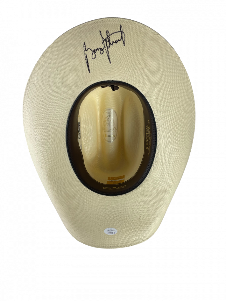 GEORGE STRAIT SIGNED AUTOGRAPH COWBOY HAT – KING OF COUNTRY MUSIC W/ JSA COA
 COLLECTIBLE MEMORABILIA