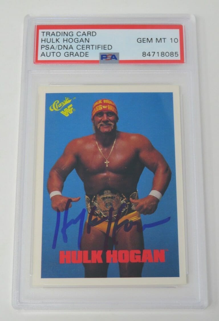 HULK HOGAN WWF WWE SIGNED AUTOGRAPH 1990 CLASSIC CARD # 1 PSA 10 AUTO
 COLLECTIBLE MEMORABILIA