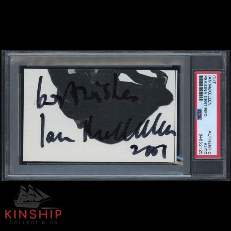 IAN MCKELLEN SIGNED 3×5 CUT PSA DNA SLABBED AUTO LORD OF THE RINGS ACTOR C1640
 COLLECTIBLE MEMORABILIA