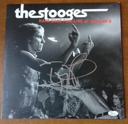 IGGY POP SIGNED AUTOGRAPHED THE STOOGES VINYL RECORD LP ALBUM JSA
 COLLECTIBLE MEMORABILIA