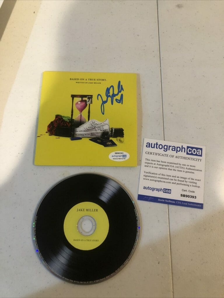 JAKE MILLER SIGNED AUTOGRAPH CD ACOA BASED ON A TRUE STORY
 COLLECTIBLE MEMORABILIA
