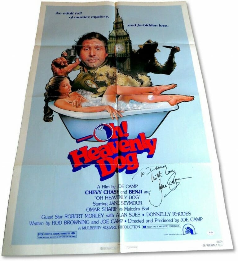 JANE SEYMOUR SIGNED AUTOGRAPHED MOVIE POSTER OH! HEAVENLY DOG PSA AJ88058
 COLLECTIBLE MEMORABILIA