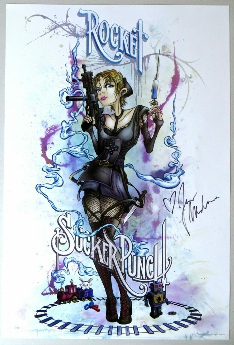 JENNA MALONE SIGNED AUTOGRAPHED 13X20 POSTER SUCKER PUNCH ROCKET JSA AD54861
 COLLECTIBLE MEMORABILIA