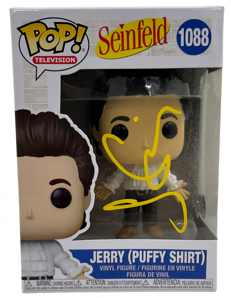 JERRY SEINFELD SIGNED PUFFY SHIRT FUNKO 1088 AUTHENTIC AUTOGRAPH BECKETT
 COLLECTIBLE MEMORABILIA