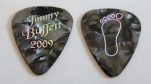 JIMMY BUFFETT 2009 GRAY MARBLE FOOTPRINT STAGE TOUR ISSUED GUITAR PICK
 COLLECTIBLE MEMORABILIA
