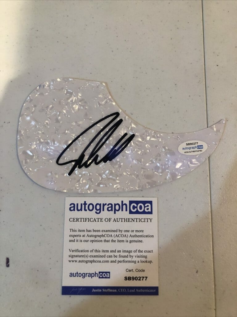 JOE NICHOLS COUNTRY STAR SIGNED AUTOGRAPH ACOUSTIC GUITAR PICKGUARD ACOA
 COLLECTIBLE MEMORABILIA