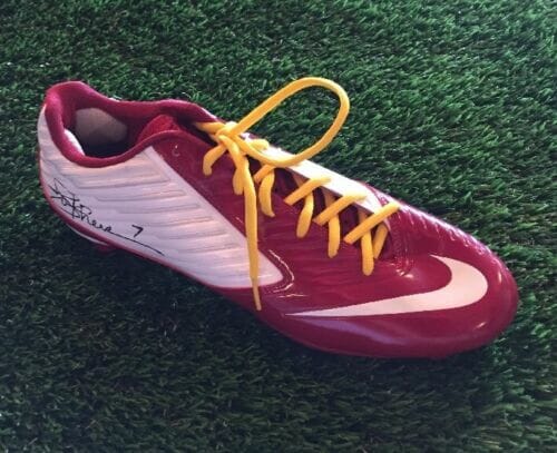 JOE THEISMANN SIGNED CLEAT AUTOGRAPHED JSA/COA Q00625 WASHINGTON REDSKINS
 COLLECTIBLE MEMORABILIA