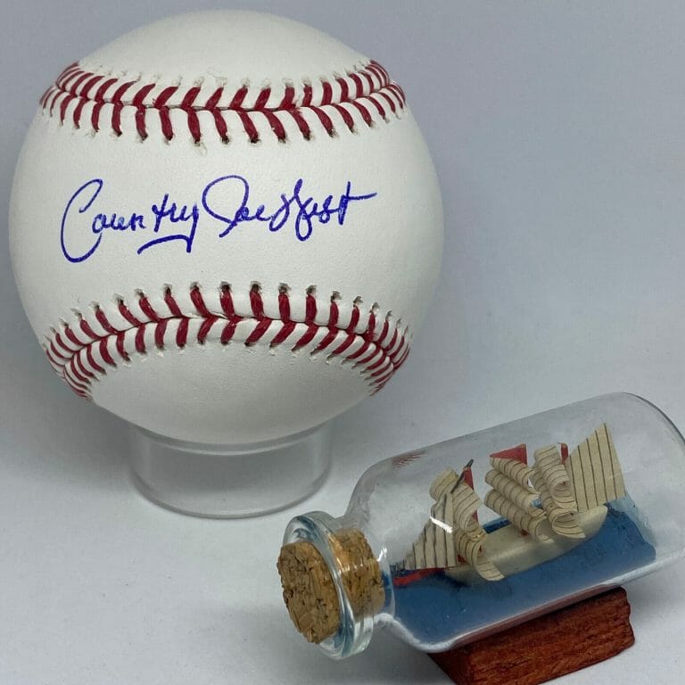 JOE WEST SIGNED RAWLINGS OML BASEBALL JSA COA HOF UMPIRE INSCRIBED COWBOY A2510
 COLLECTIBLE MEMORABILIA