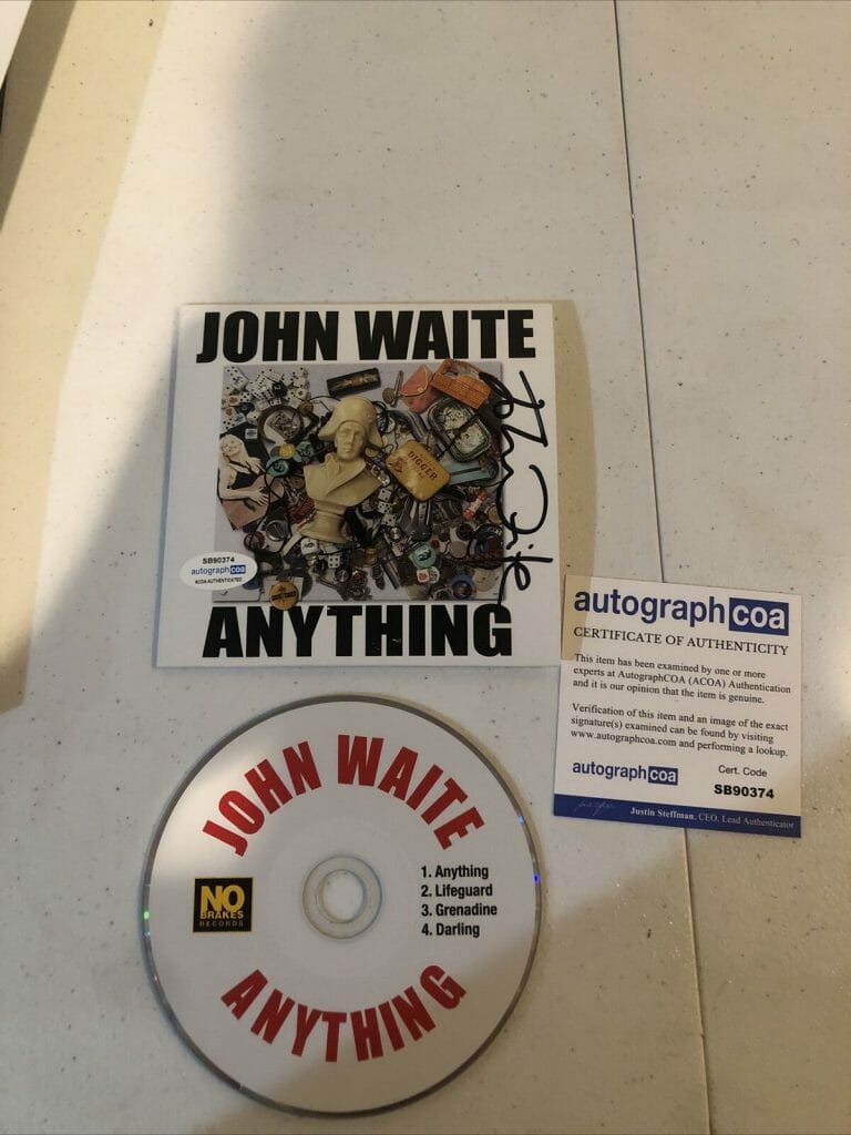 JOHN WAITE ANYTHING SIGNED AUTOGRAPH CD ACOA BAD ENGLISH THE BABYS
 COLLECTIBLE MEMORABILIA