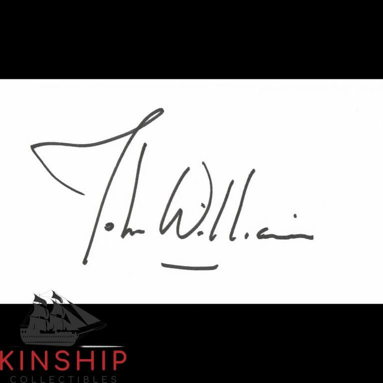 JOHN WILLIAMS SIGNED 3×5 INDEX CARD JSA LOA AUTO GRADE 10 STAR WARS JAWS Z1009
 COLLECTIBLE MEMORABILIA