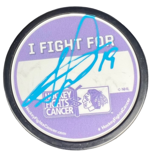 JONATHAN TOEWS SIGNED (CHICAGO BLACKHAWKS) CANCER PUCK BECKETT BAS AC935104
 COLLECTIBLE MEMORABILIA