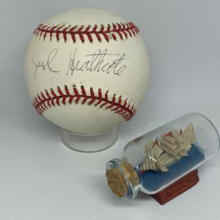 JUD HEATHCOTE SIGNED RAWLINGS OAL BASEBALL JSA COA BASKETBALL COACH PLAYER A2322
 COLLECTIBLE MEMORABILIA