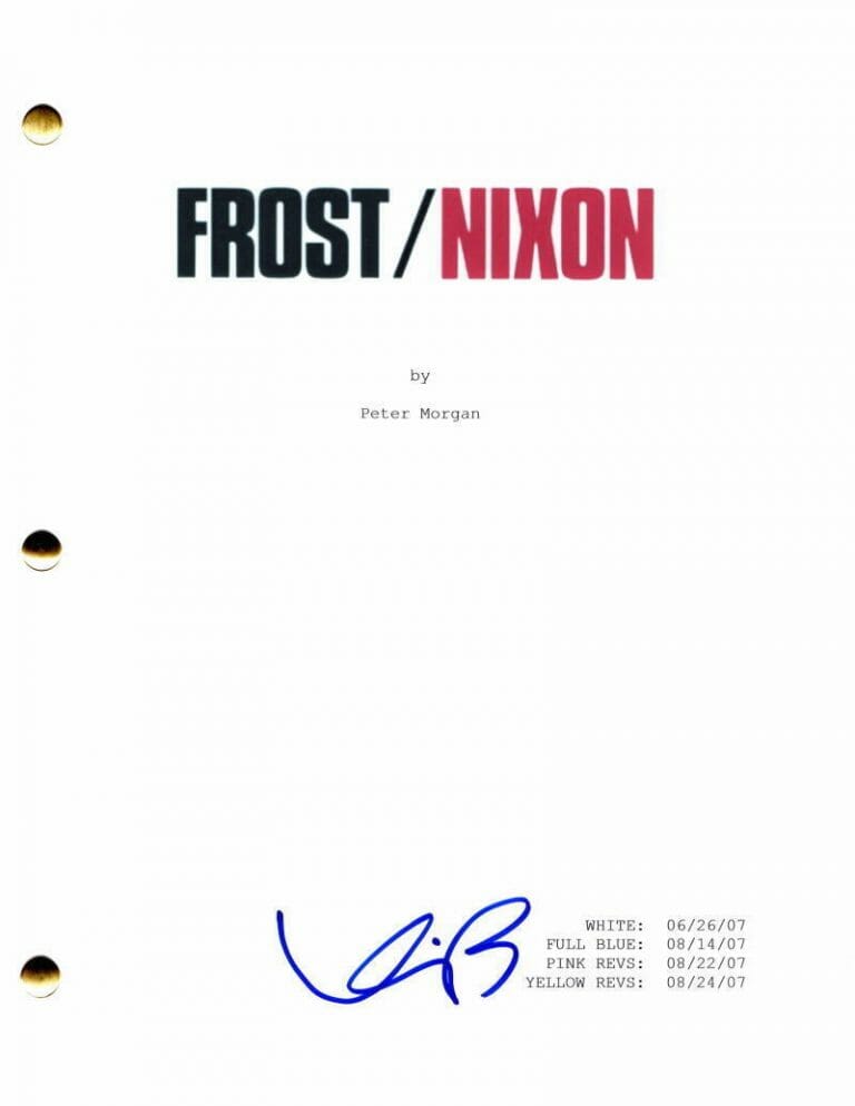 KEVIN BACON SIGNED AUTOGRAPH FROST/NIXON FULL MOVIE SCRIPT – JACK BRENNAN
 COLLECTIBLE MEMORABILIA