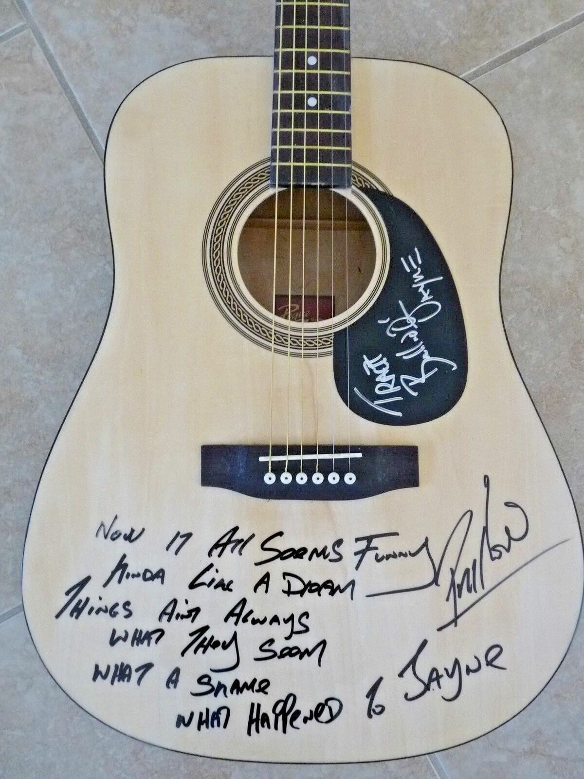 La Guns Tracii & Phil Signed Autographed Guitar JAYNE Lyrics Guarantee 2
